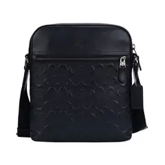 COACH - Houston Bolso de vuelo en cuero de firma negro 4009