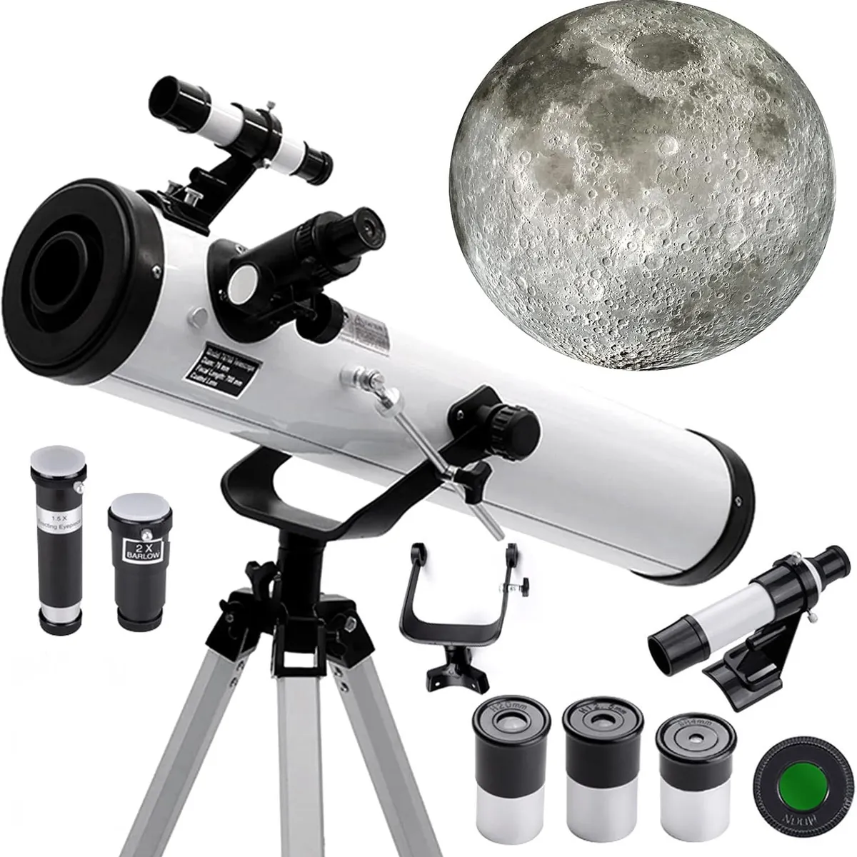 KUANGYE - Telescopio Astronómico Profesional 114700mm Monocular 875x