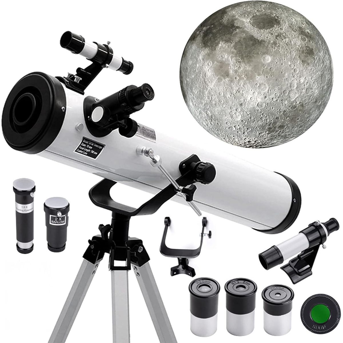 KUANGYE - Telescopio Astronómico Profesional 114700mm Monocular 875x