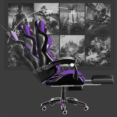 Imagen 2 del producto Silla Gamer GX2000 Reclinable Profesional con Reposapiés- Morado