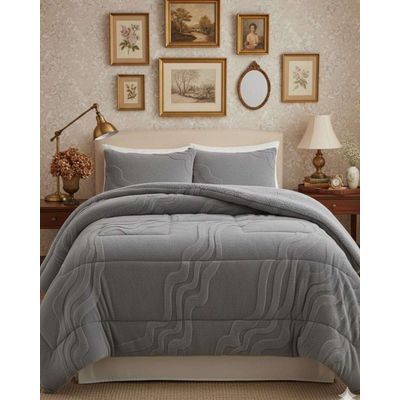 Imagen 2 del producto CUBRECAMA DISEÑO CON CHIPORRO SUPER KING 250 CM X 270 CM GRIS