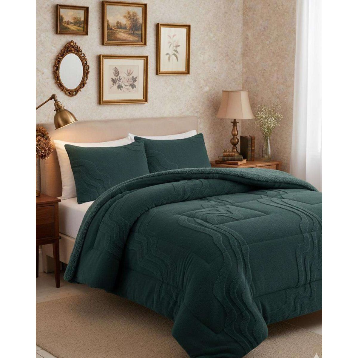 GENERICO - CUBRECAMA DISEÑO CON CHIPORRO SUPER KING 250 CM X 270 CM COLOR GRAFITO