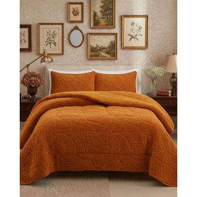 Imagen 2 del producto CUBRECAMA DISEÑO CON CHIPORRO SUPER KING 250 CM X 270 CM NARANJA