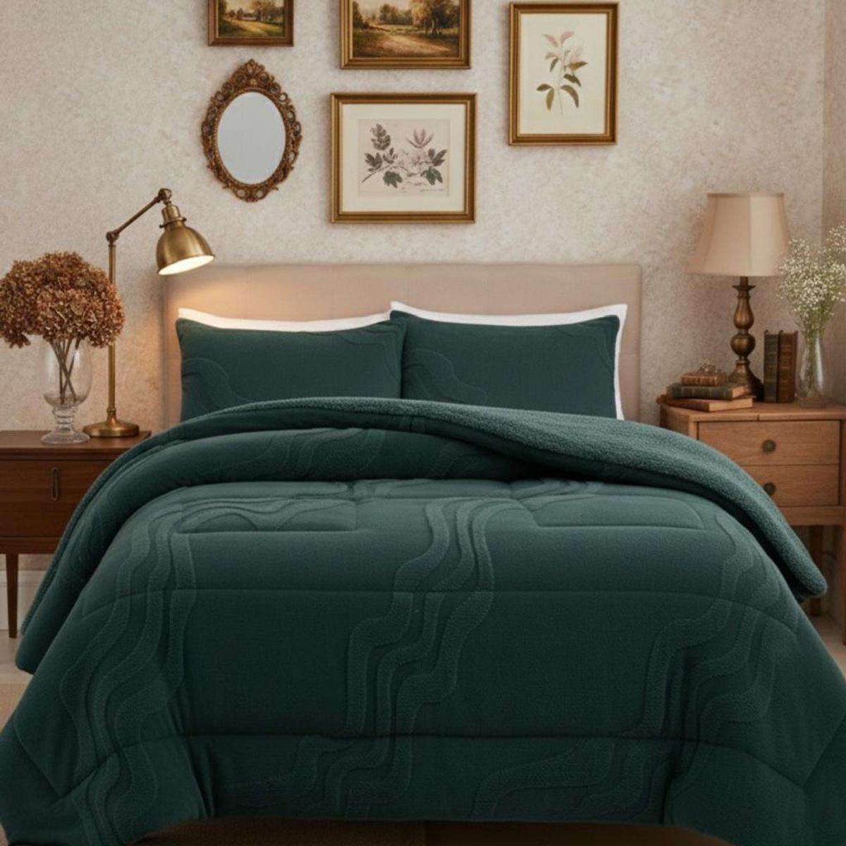 GENERICO - CUBRECAMA DISEÑO CON CHIPORRO SUPER KING 250 CM X 270 CM COLOR GRAFITO