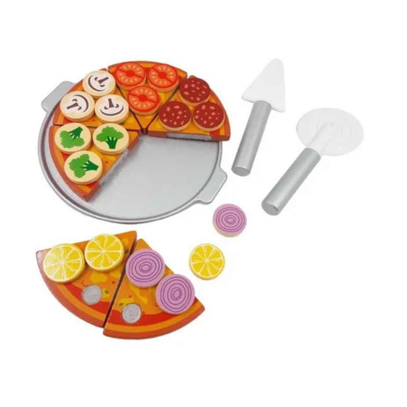 GENERICO - Juguete Pizza De Madera Didáctico Montessori