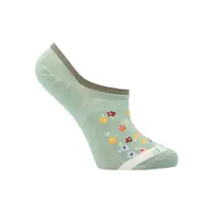 ROCKFORD - Calcetín Bambú Mujer Roses Verde