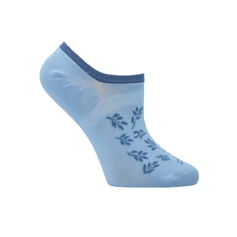 ROCKFORD - Calcetin Azul Leaves Mujer ROCKFORD