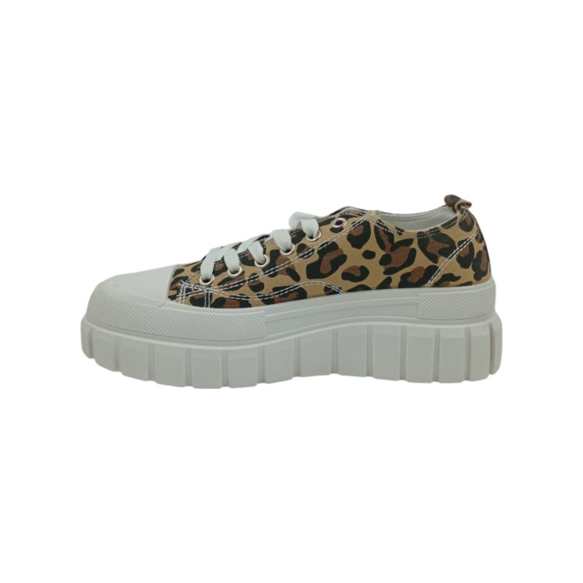 HERIEL - Zapatilla Café Print Plataforma Mujer