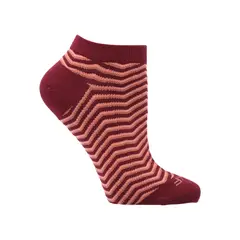 ROCKFORD - Calcetín Bambú Mujer Ped Zigzag Burdeo