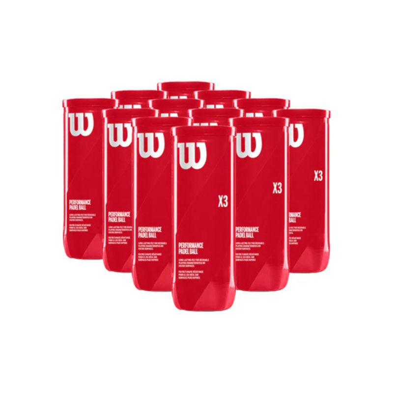WILSON - Caja De Pelotas De Pádel X12 (3 Un Por Tarro)