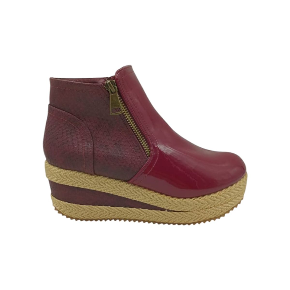 HERIEL - Zapato Panchita Burdeos Charol