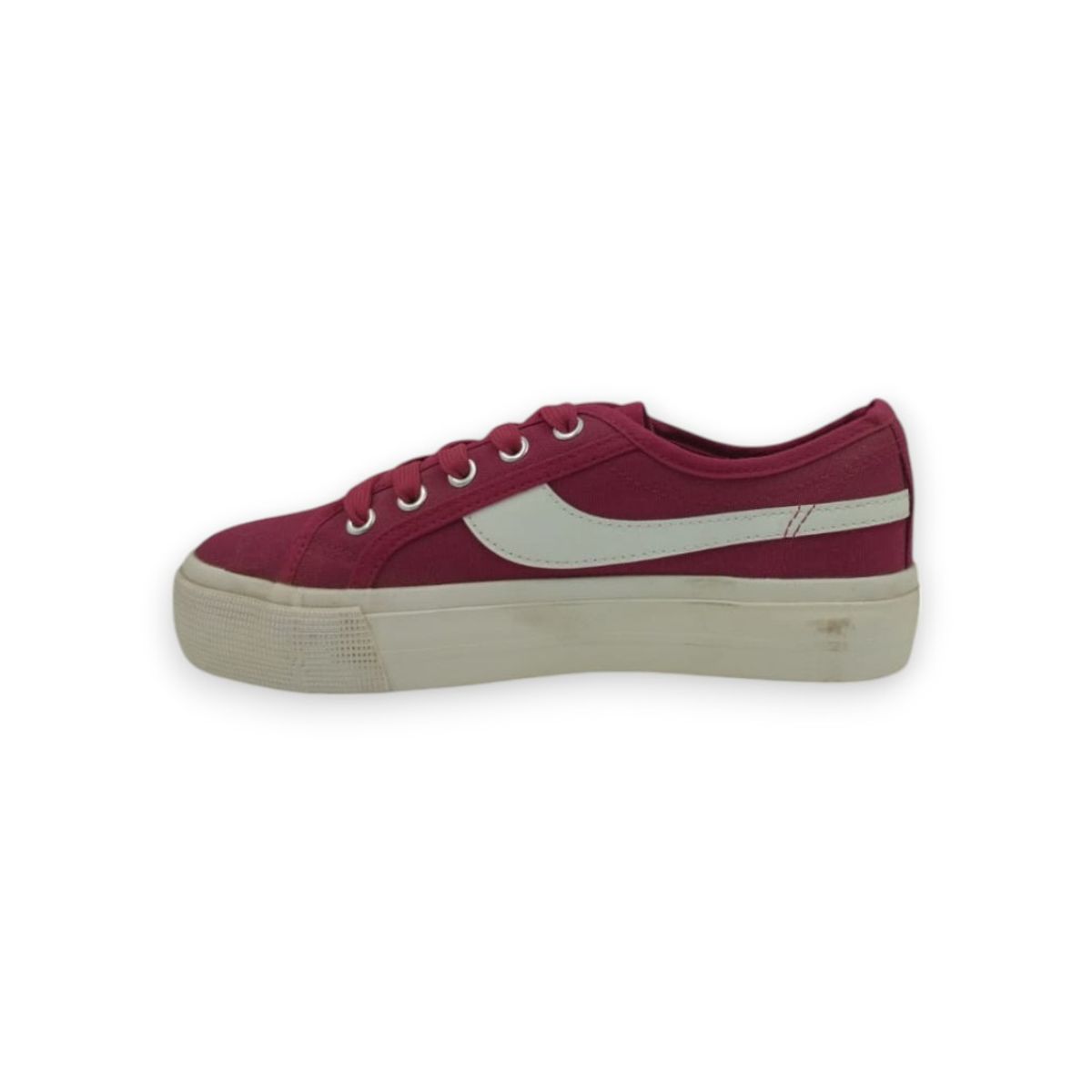 HERIEL - Zapatilla Burdeo Textil Mujer