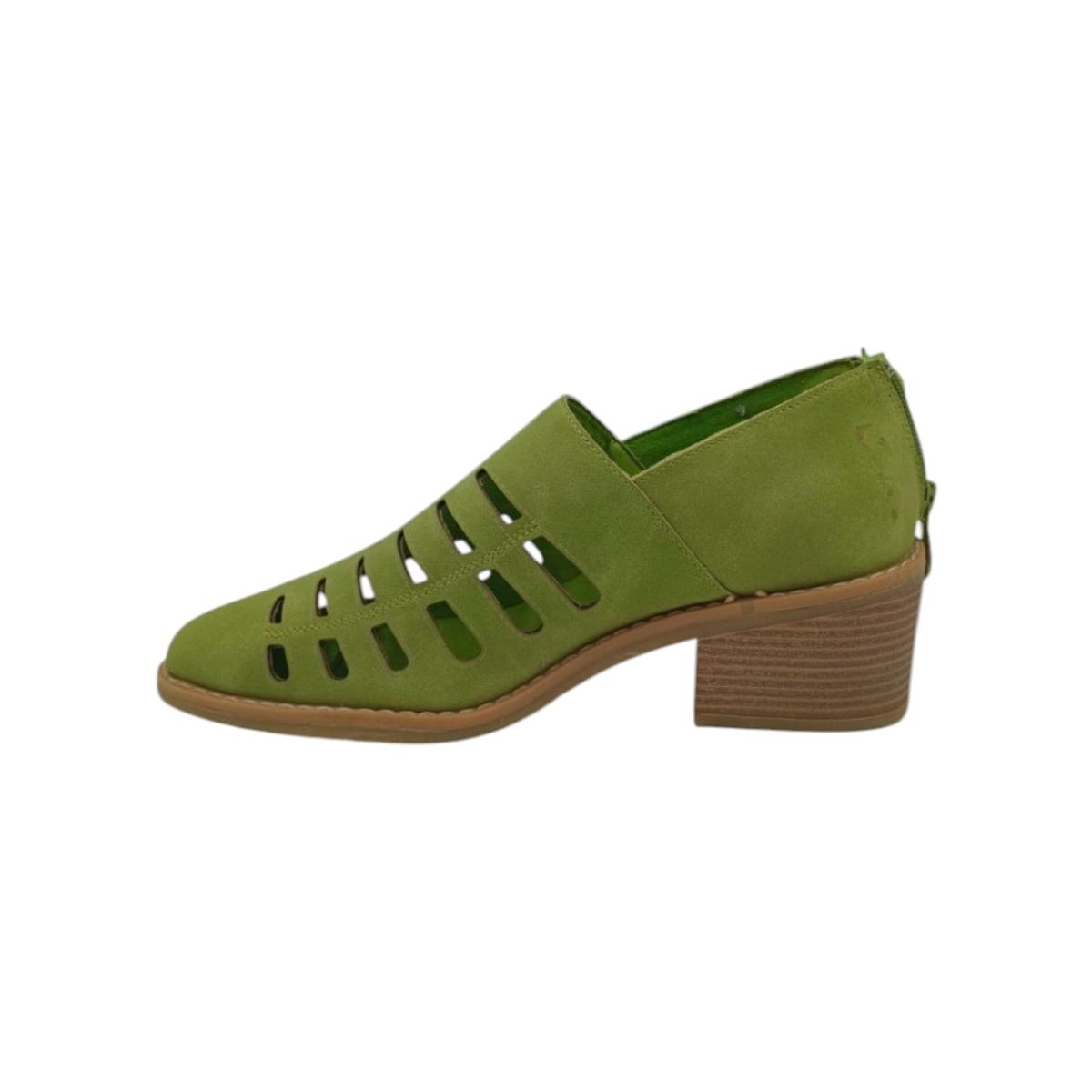 HERIEL - Zapato Verde Perforado Mujer