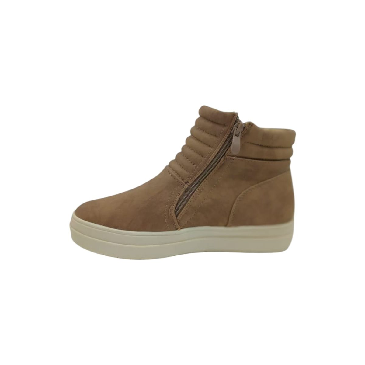 HERIEL - Zapatilla Camel Caña Mujer