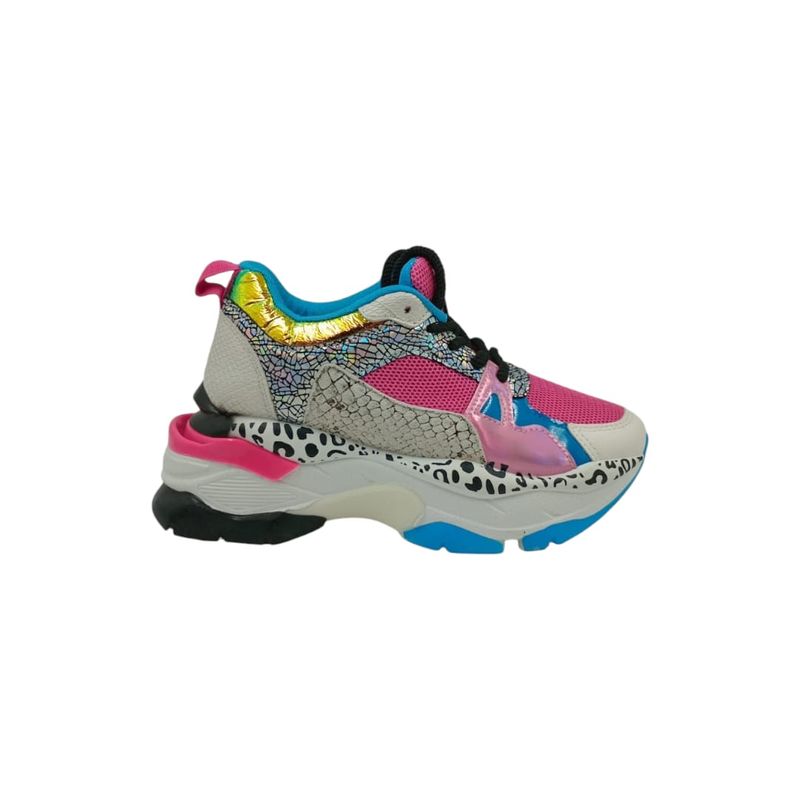 HERIEL - Zapatilla Fucsia Plataforma Mujer.