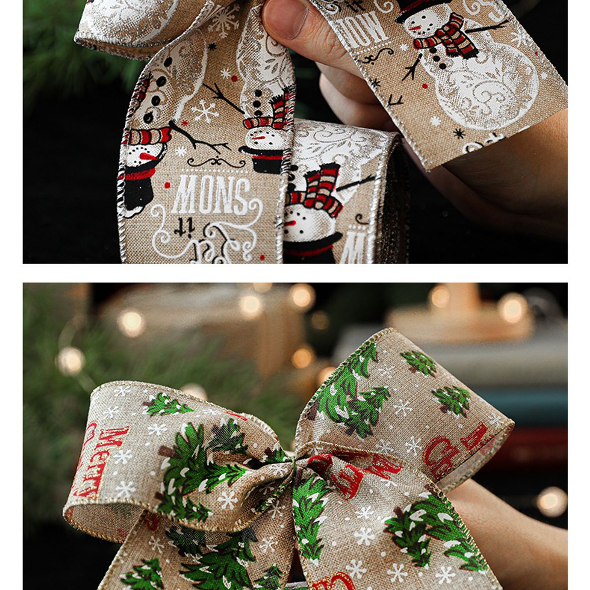 TIOZONEY - Cinta decorativa navideña - 2 m de largo y 63cm de ancho
