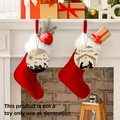 TIOZONEY - 18pcs Adornos de Navidad de madera