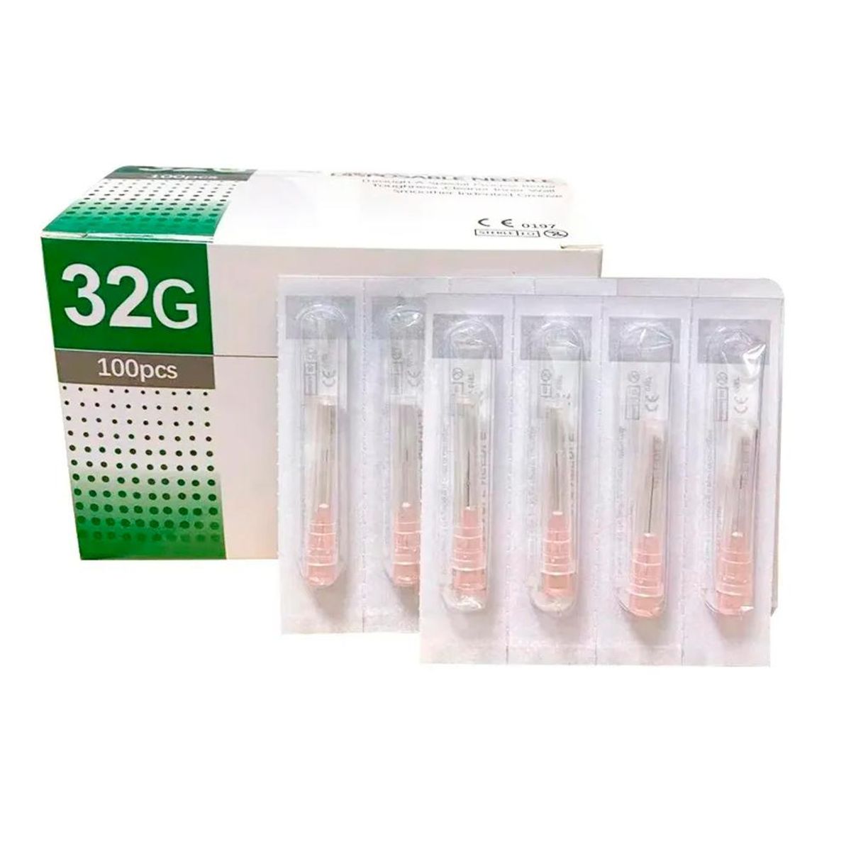 GENERICO - Agujas Hipodermicas 32g 4mm Caja  100 Unds  Turquesa