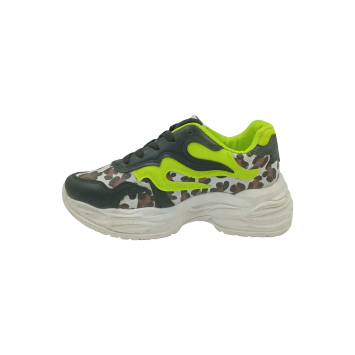 HERIEL - Zapatilla Negra Print Plataforma