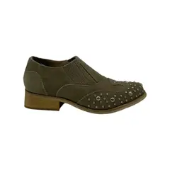 HERIEL - Zapato Khaki Gamuza Tachas.
