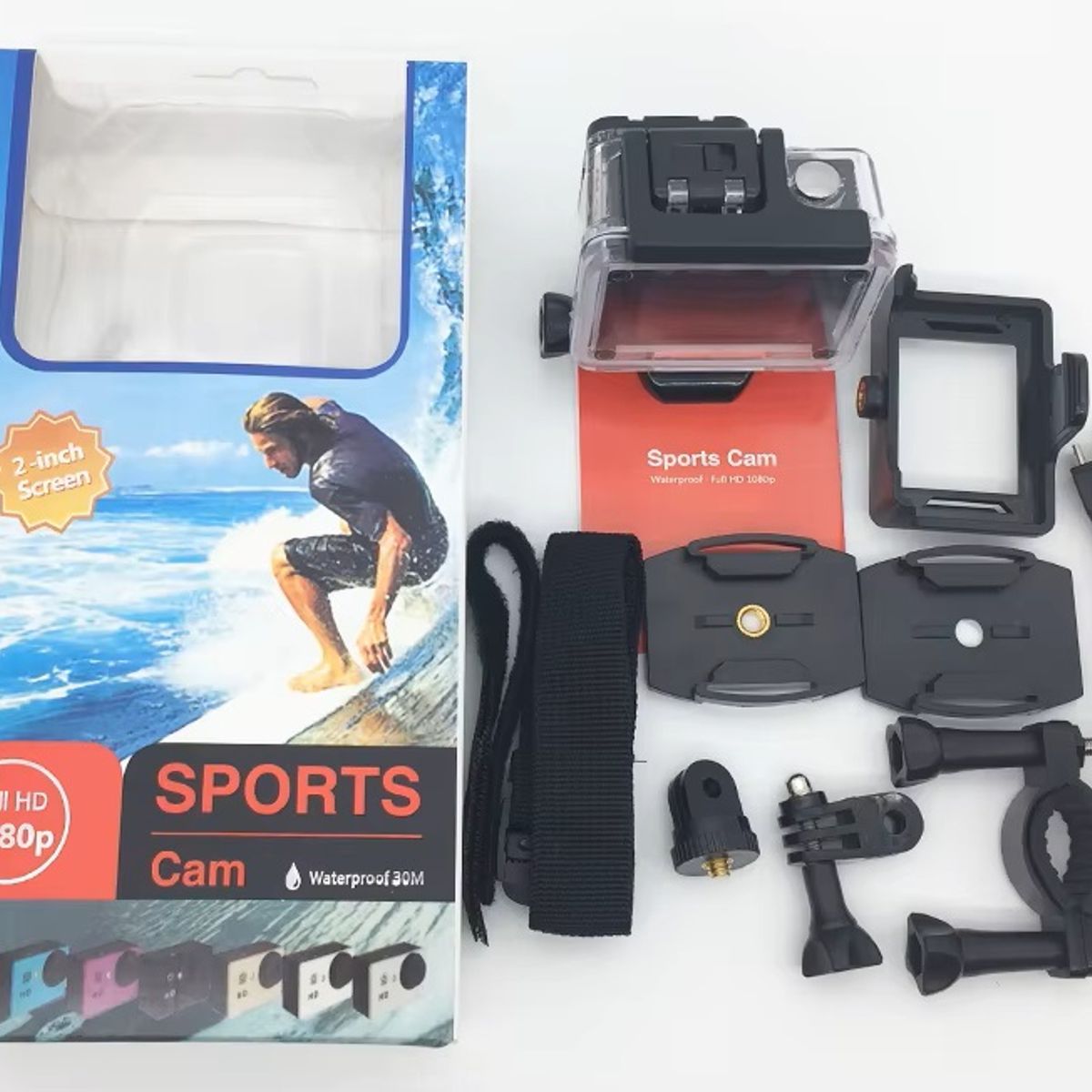 STARTECHOFFICE - Cámara de Acción Deportiva HD 1080 Portátil Impermeable 30mt 900 mAh