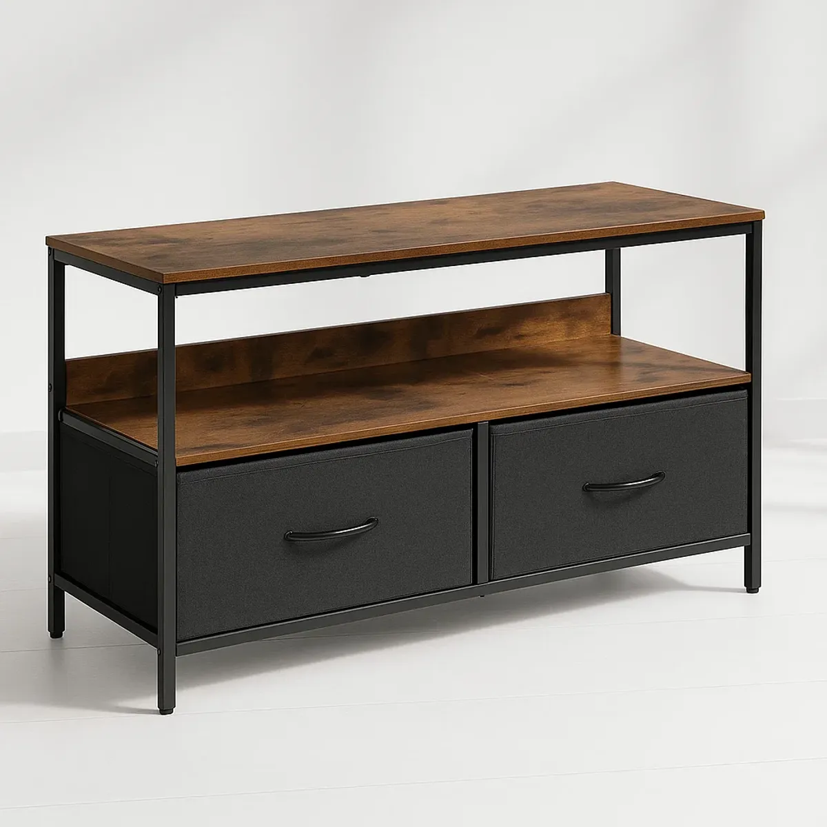 KLIK - Rack de TV Rústica con Organizador - Café