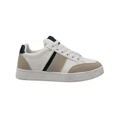 HERIEL - Zapatilla Blanca y Café Hombre.