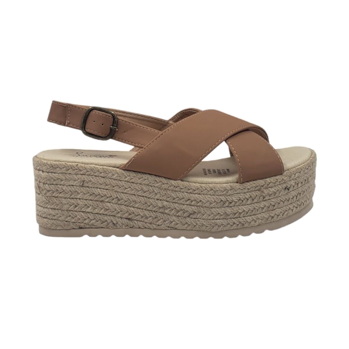 HERIEL - Sandalia Café Gamuza Plataforma