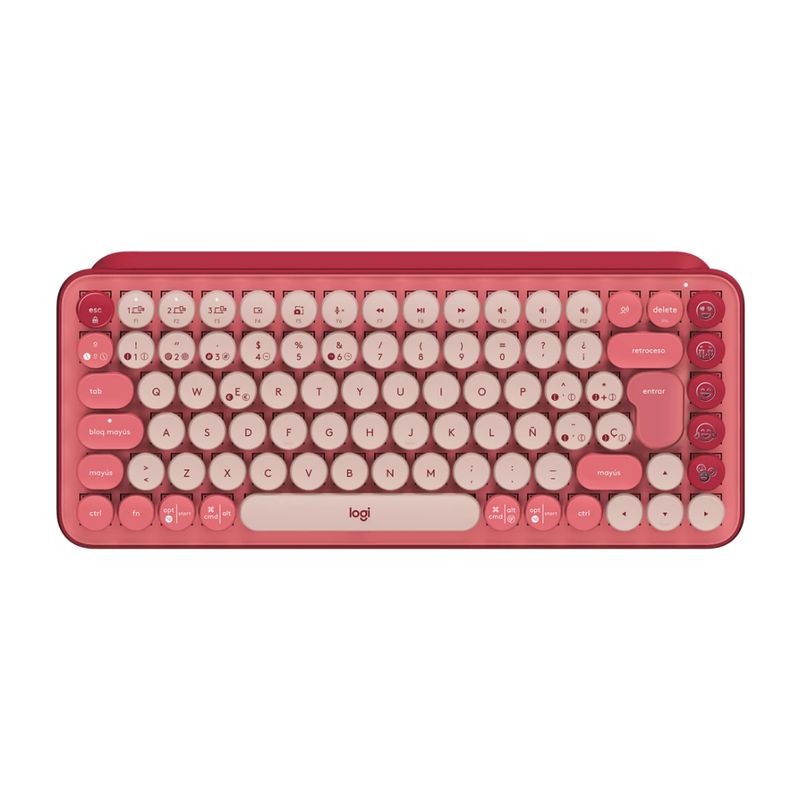 LOGITECH - Logitech Pop Keys Teclado Mecánico con Emojis Español - Heartbreaker