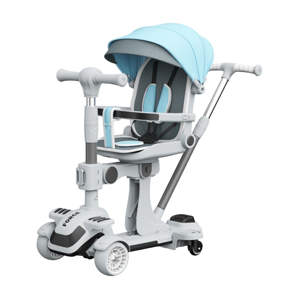 LUBABYCAS - Triciclo Scooter 2 En 1 LuBabycas Azul LuBabycas