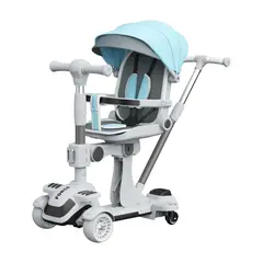 LUBABYCAS - Triciclo Scooter 2 En 1 Azul
