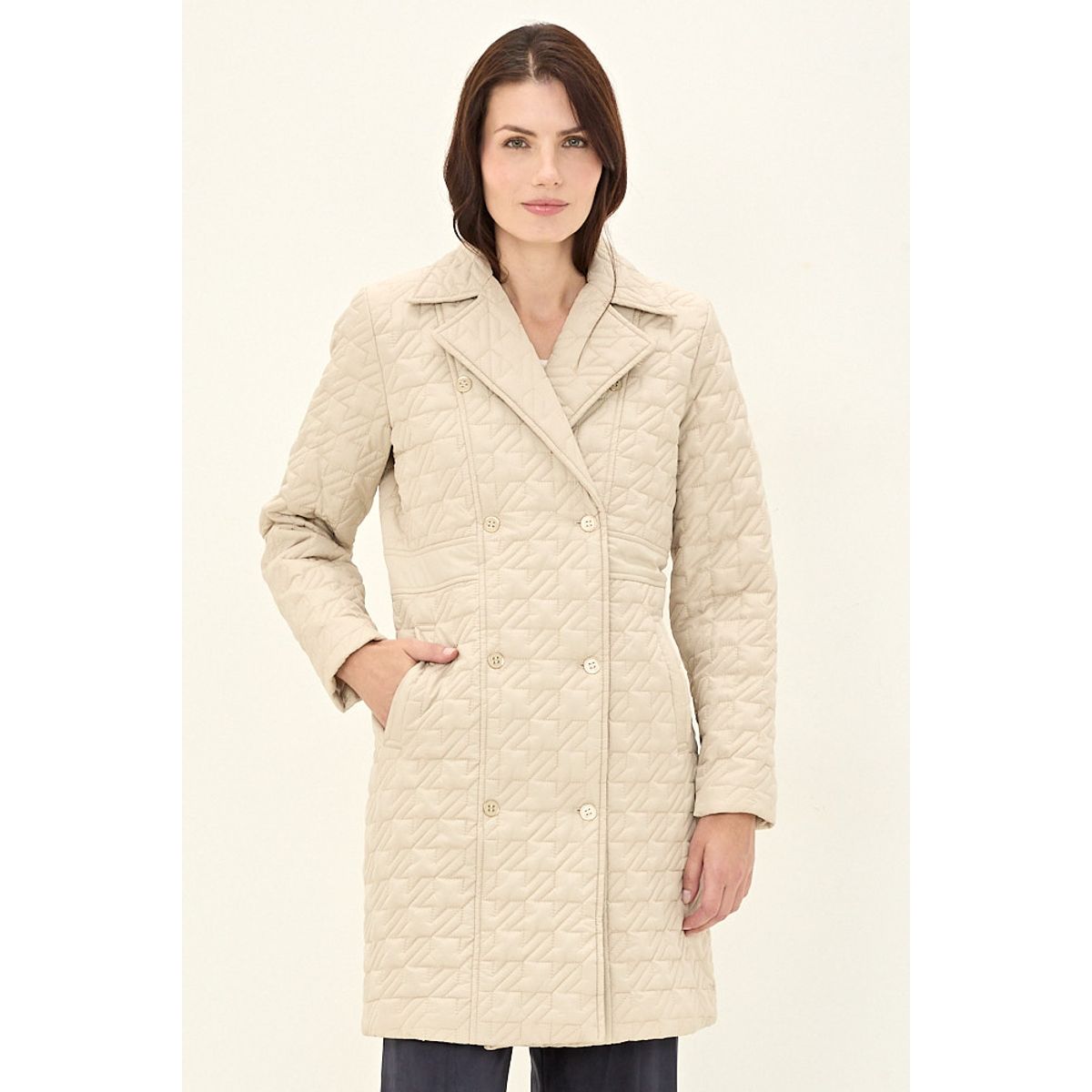 MA GRIFFE - Parka Beige Mujer Magriffe