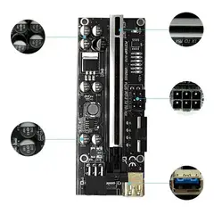 GENERICO - Tarjeta Vertical Riser 010s Plus Pcie 1x-16x Minería Cripto.