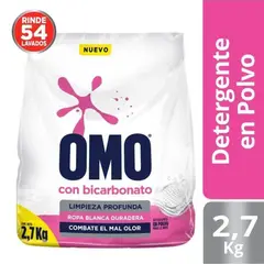 OMO - Detergente Con Bicarbonato En Polvo 2.7 Kg Ropa Blanca