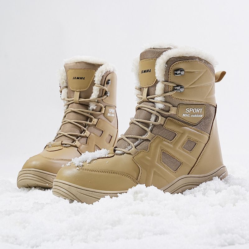 TIOZONEY - Botas de nieve para hombre con suela gruesa.