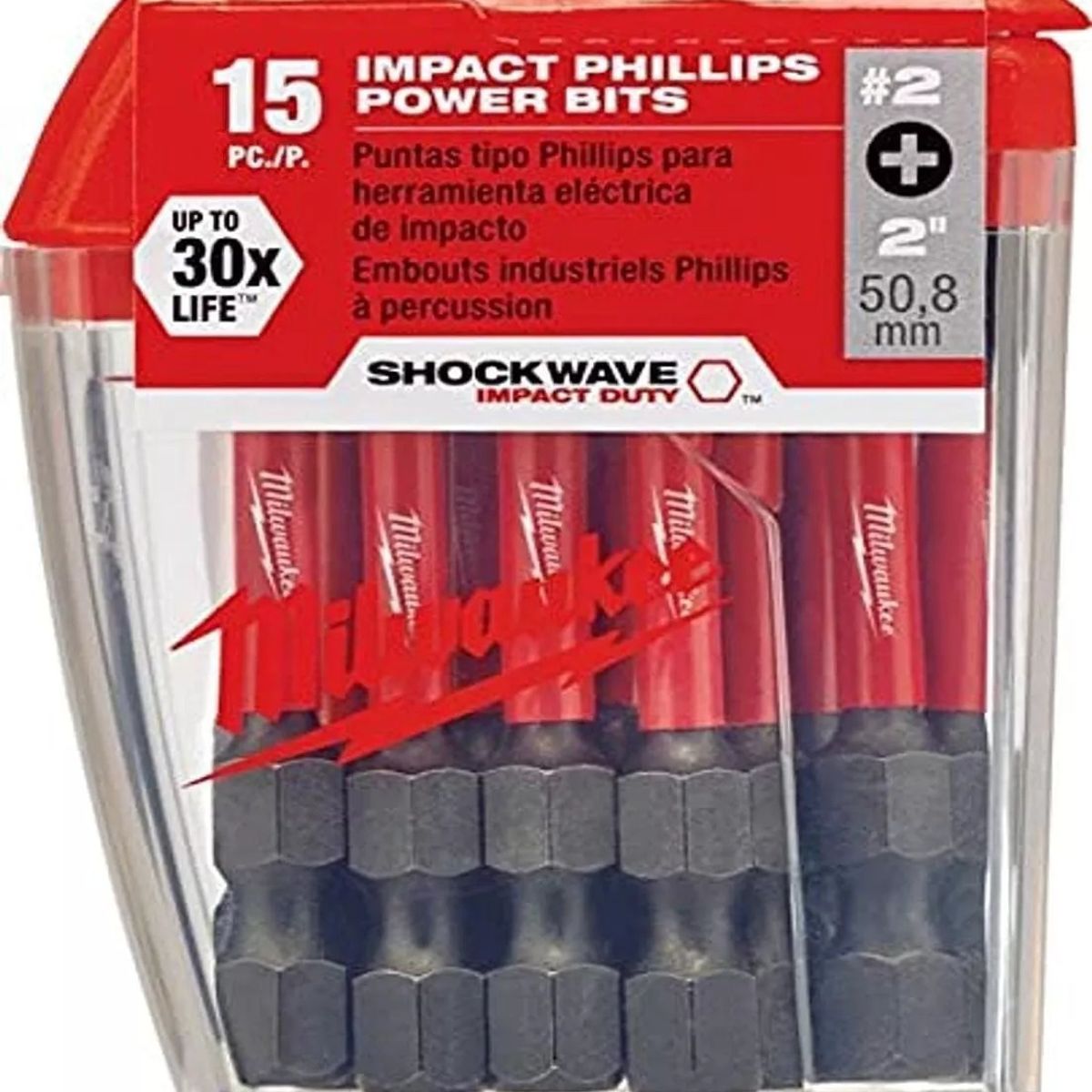 MILWAUKEE - Milwaukee Pack 15 Puntas 2 PuLG. Ph2 Shockwave Impact - E.o.