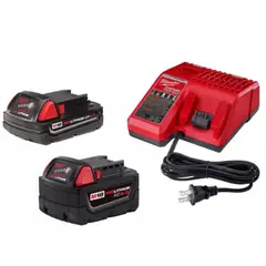 MILWAUKEE - Kit Baterias 5ah + 2ah Redlithium 48-59-1852.- E.o