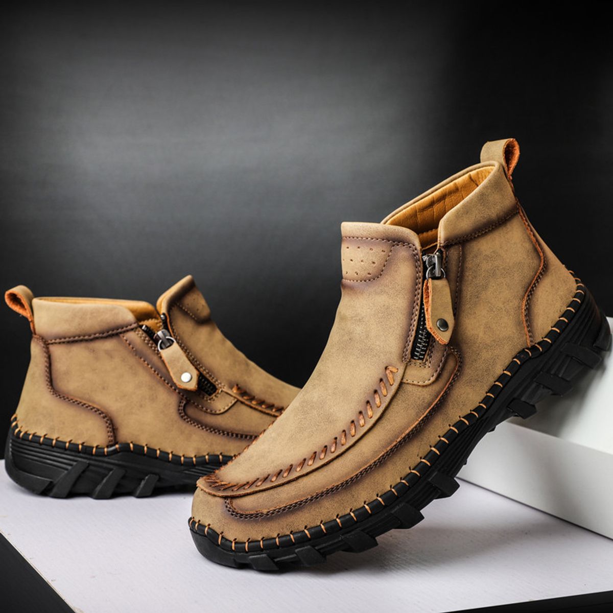 TIOZONEY - Botas caña corta para Hombre