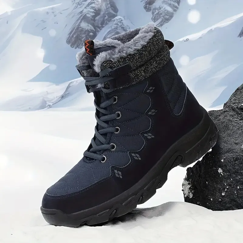 TIOZONEY Botas de nieve con suela gruesa para hombre
