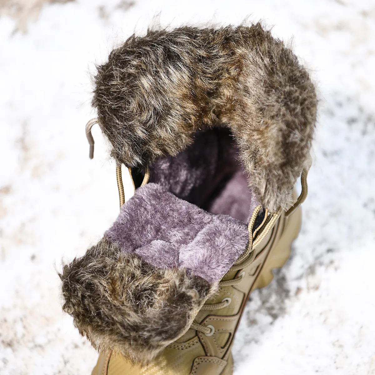 TIOZONEY - Botas de nieve para hombre con suela gruesa