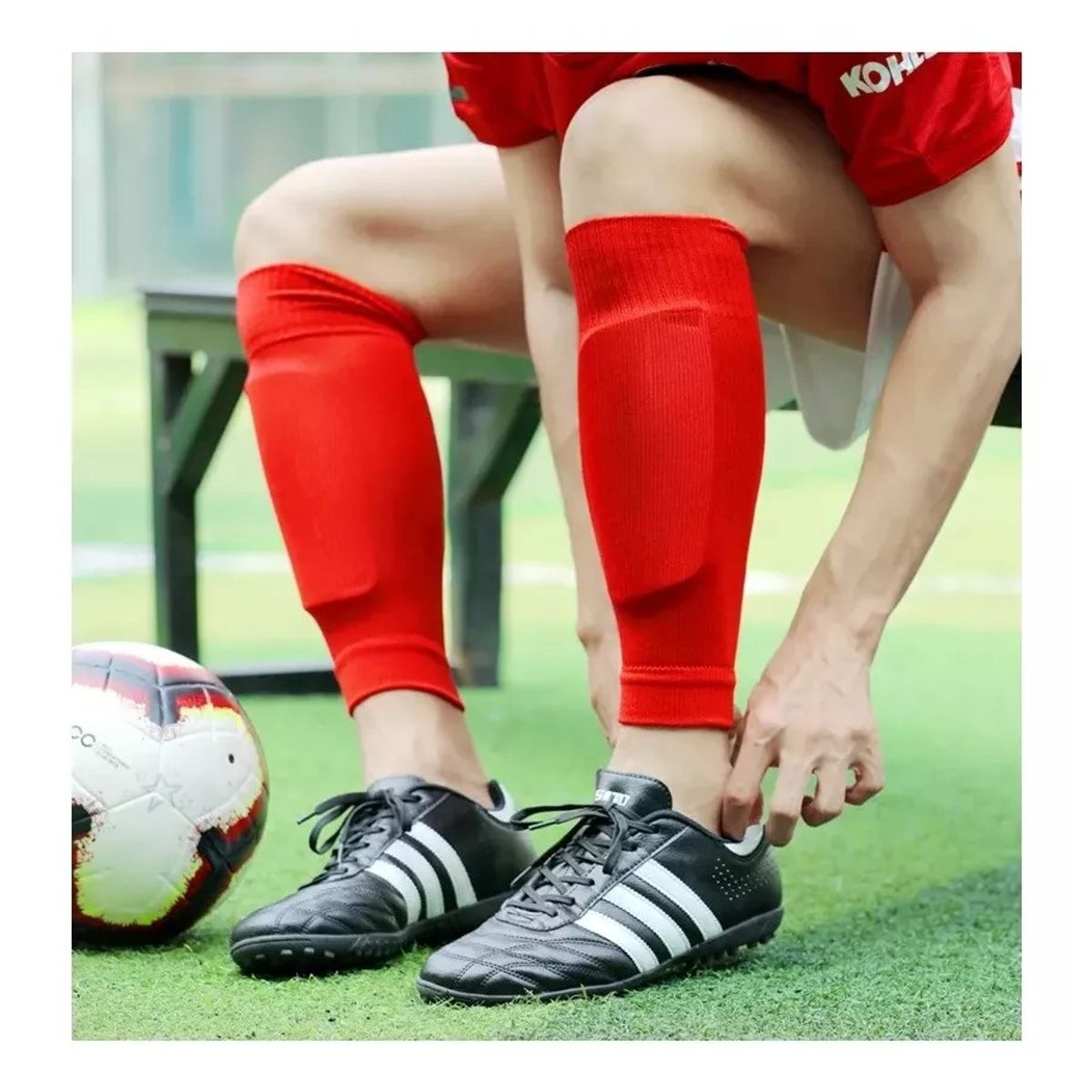 ATHLETIC SPORT - Calceta Media Deportiva De Fútbol Sin Pie - Colores