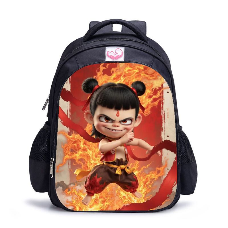 BLWOENS - NE ZHA Mochilas escolares - Negro
