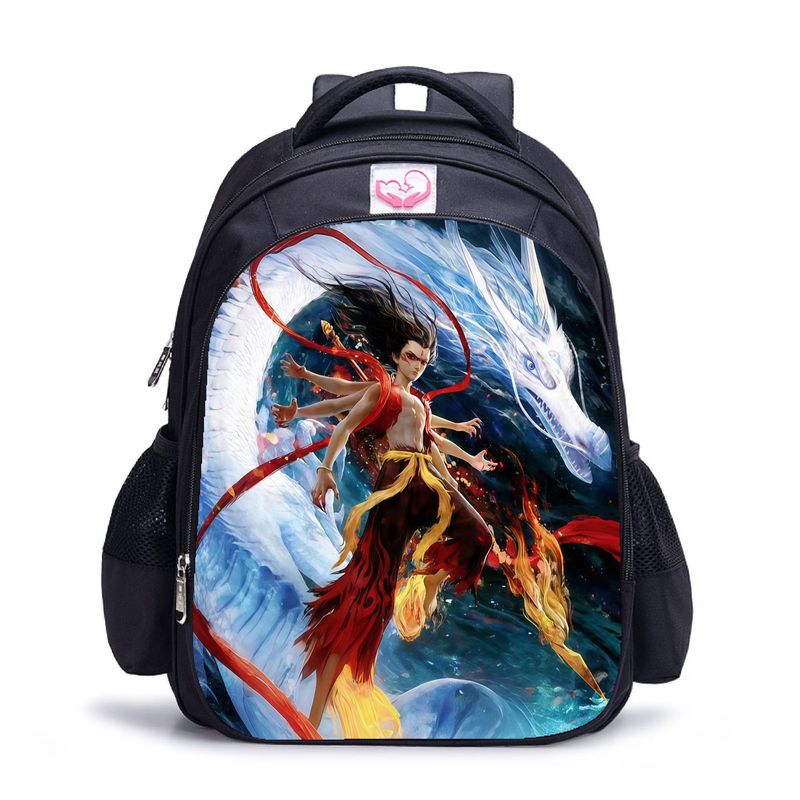 BLWOENS - NE ZHA Mochilas escolares - Negro