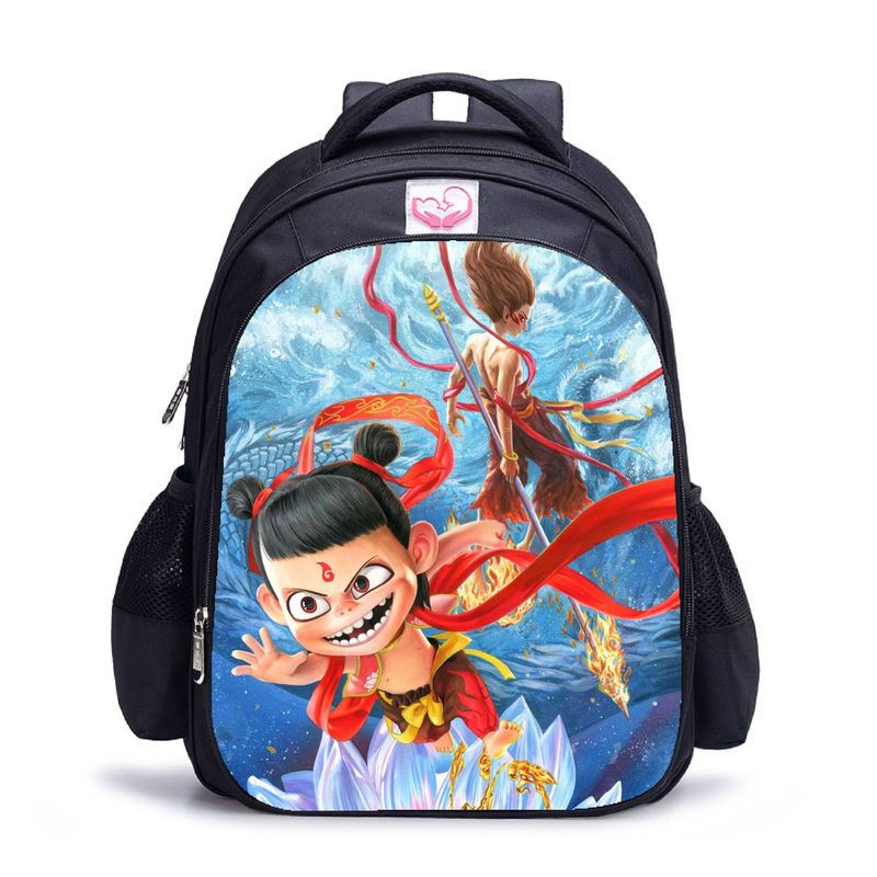 BLWOENS - NE ZHA Mochilas escolares - Negro