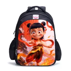BLWOENS - NE ZHA Mochilas escolares - Negro