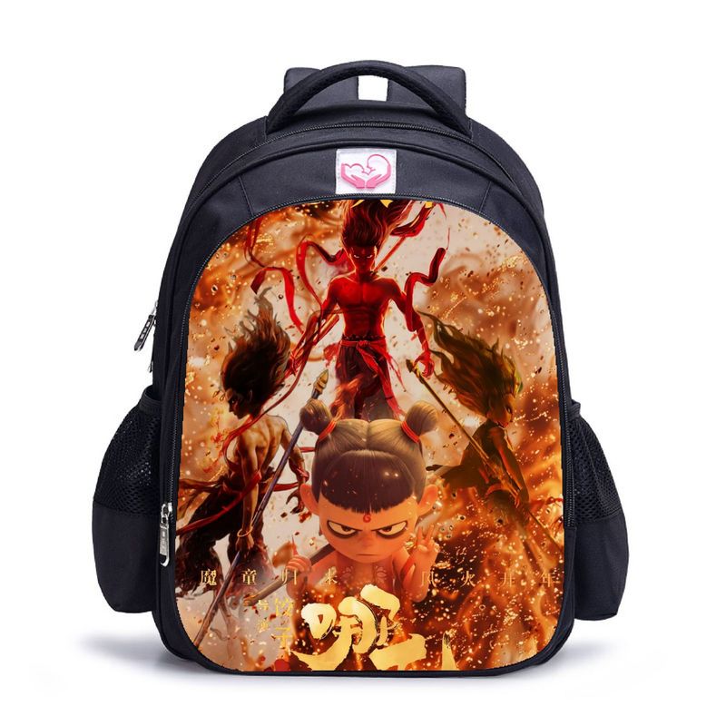 BLWOENS - NE ZHA Mochilas escolares - Negro