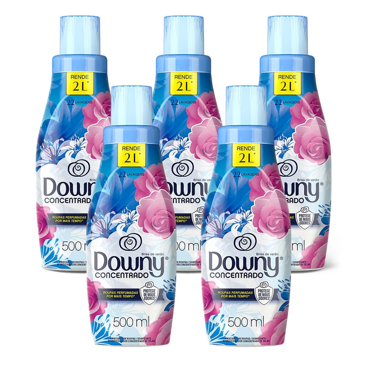 DOWNY - X5 Suavizante Downy Concentrado Brisa De Verano 500ml