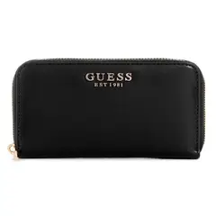 GUESS - Billetera Laurel Slg Medium Zip Around Mujer Negro