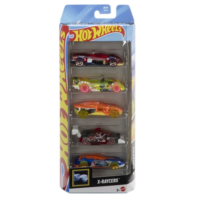 HOT WHEELS - PACK 5 AUTOS BASICOS HOTWHEELS - X - RAYCERS