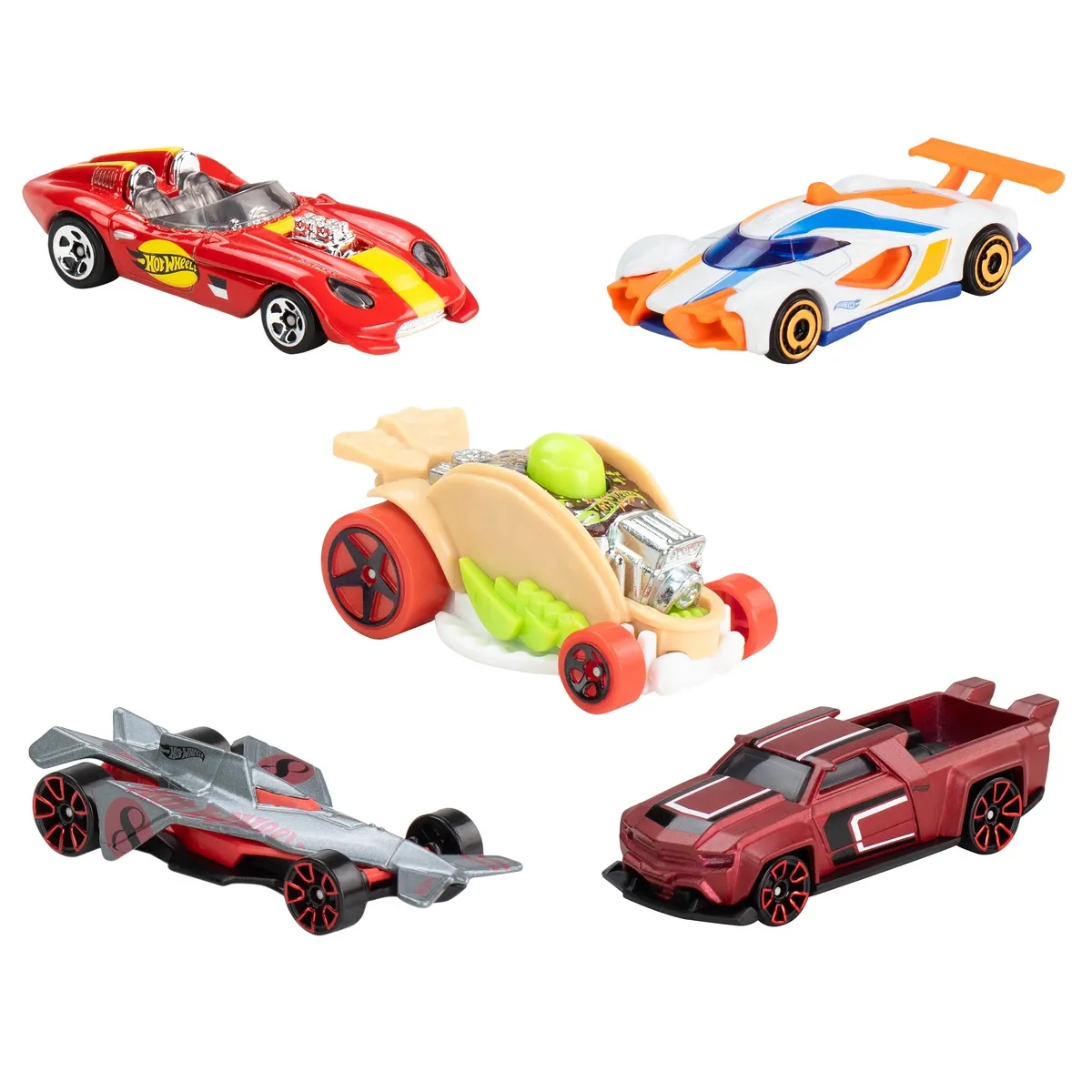 HOT WHEELS - Vehículos Hot Wheels pack 5 autos básicos - HW LET'S RACE